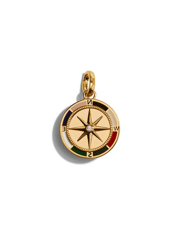 Internal Compass Medium Ceramic Medallion with Oval Push Gate