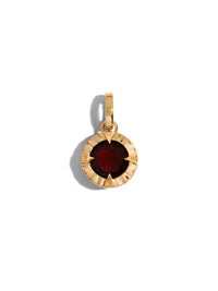 Internal Compass Garnet Gemstone with Oval Push Gate