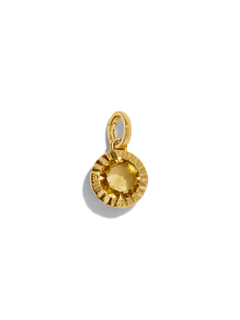 Internal Compass Champagne Citrine Gemstone with Oval Push Gate