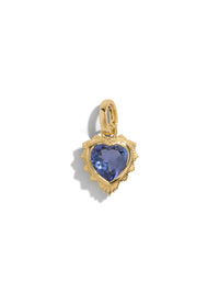 Tanzanite Heart Medallion with Oval Pushgate