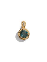 Internal Compass London Blue Topaz Gemstone with Oval Push Gate