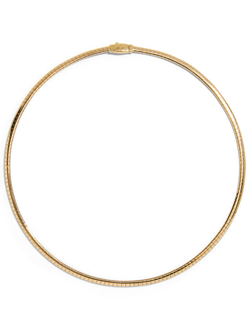 Small Sleek Collar Yellow Gold Necklace