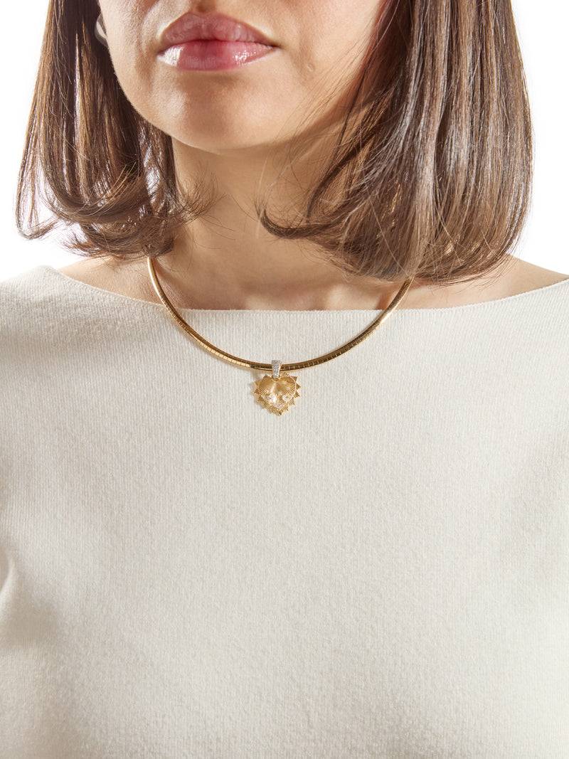 Small Sleek Collar Yellow Gold Necklace