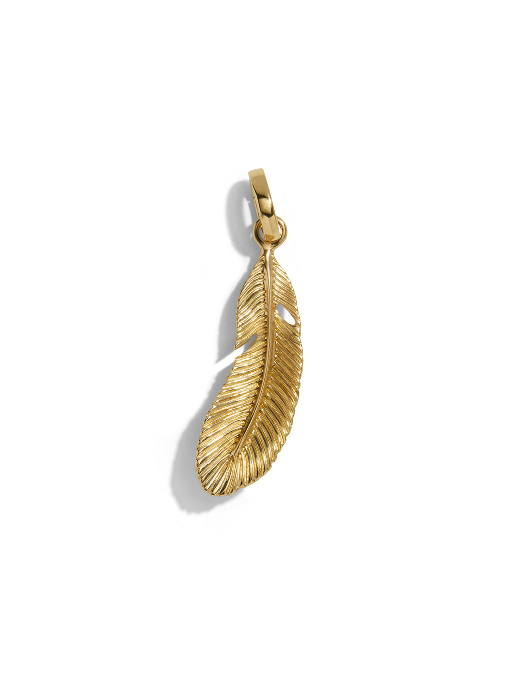 Small Feather Pendant with Oval Pushgate