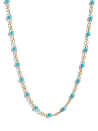 Classic Gigi Turquoise Resin Yellow Gold Necklace