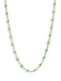 Classic Gigi Neon Resin Yellow Gold Necklace