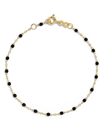 Classic Gigi Black Resin Yellow Gold Bracelet