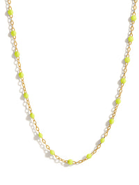 Classic Gigi Lime Yellow Gold Necklace