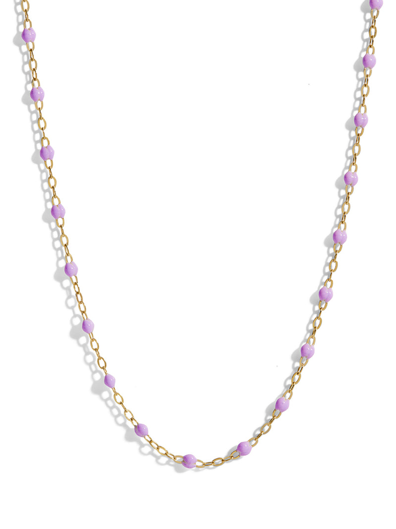 Classic Gigi Lilac Yellow Gold Necklace