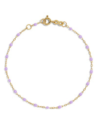 Classic Gigi Lilac Resin Yellow Gold Bracelet