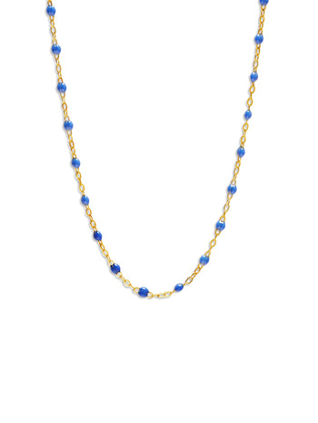 Classic Gigi Bleuet Resin Yellow Gold Necklace