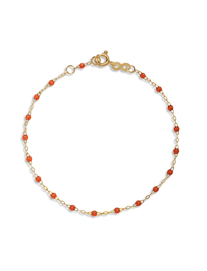 Classic Gigi Ruby Resin Yellow Gold Bracelet