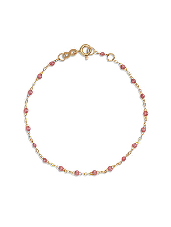 Classic Gigi Blush Resin Yellow Gold Bracelet