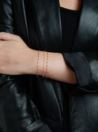 Classic Gigi Silver Resin Yellow Gold Bracelet