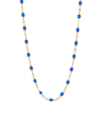 Classic Gigi Sapphire Resin Yellow Gold Necklace