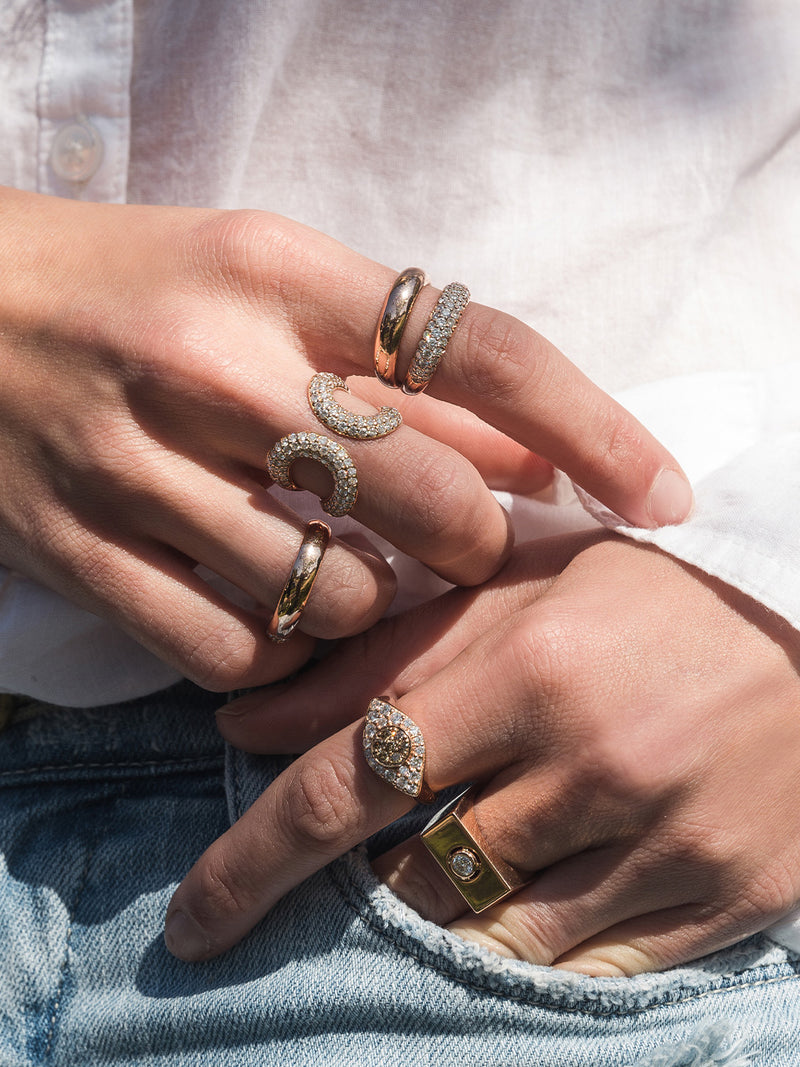 Medusa Diamond Yellow Gold Ring