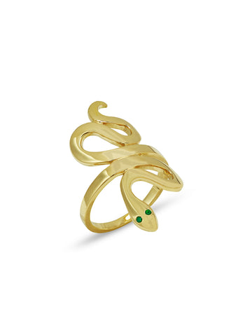 Slither Snake Yellow Gold Ring