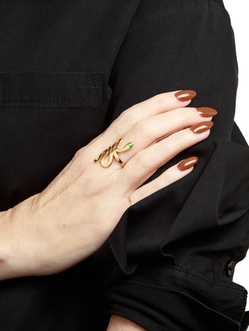 Slither Snake Yellow Gold Ring
