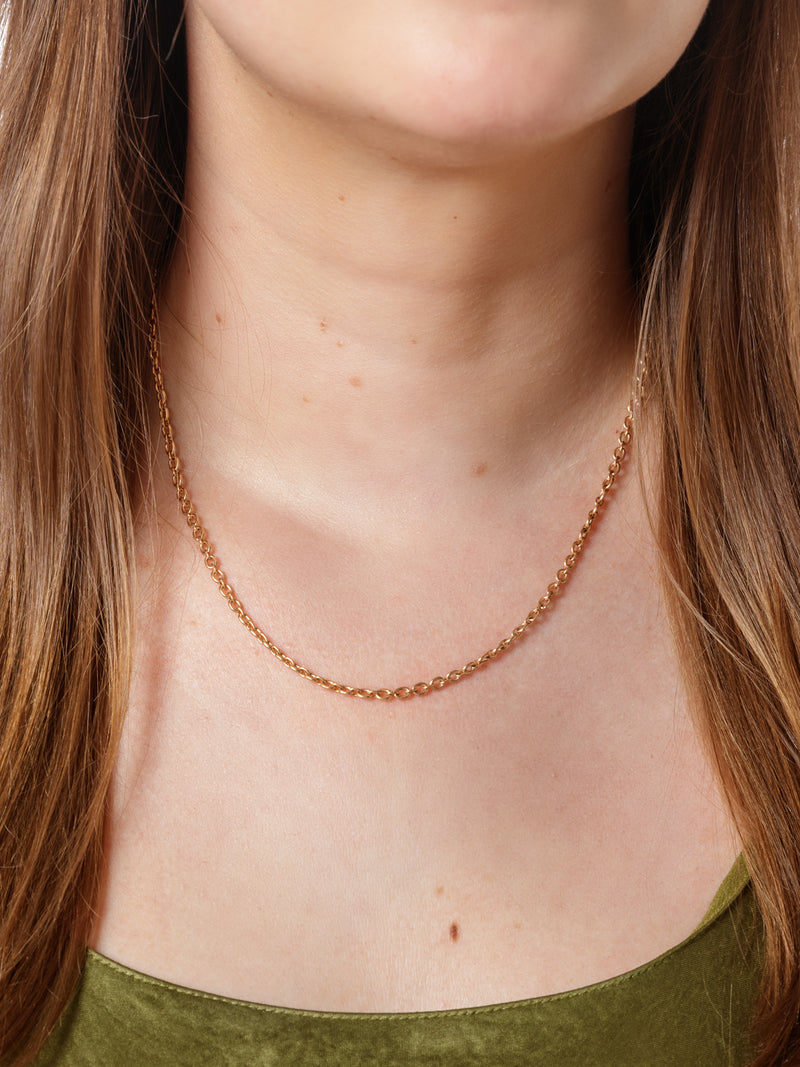 Signature Oval Link Rose Gold Chain Necklace