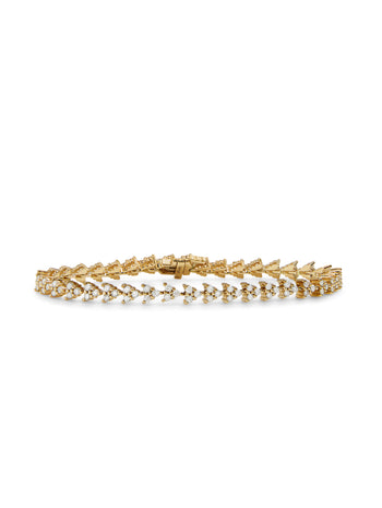 Diamond Lizzie Yellow Gold Tennis Bracelet