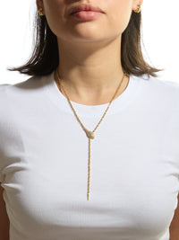 Diamond Marquise Head Yellow Gold Snake Necklace