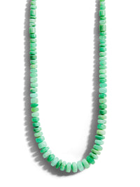 Graduated Chrysoprase Beaded Yellow Gold Necklace