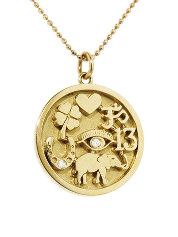 Good Luck Charm Necklace - Yellow Gold