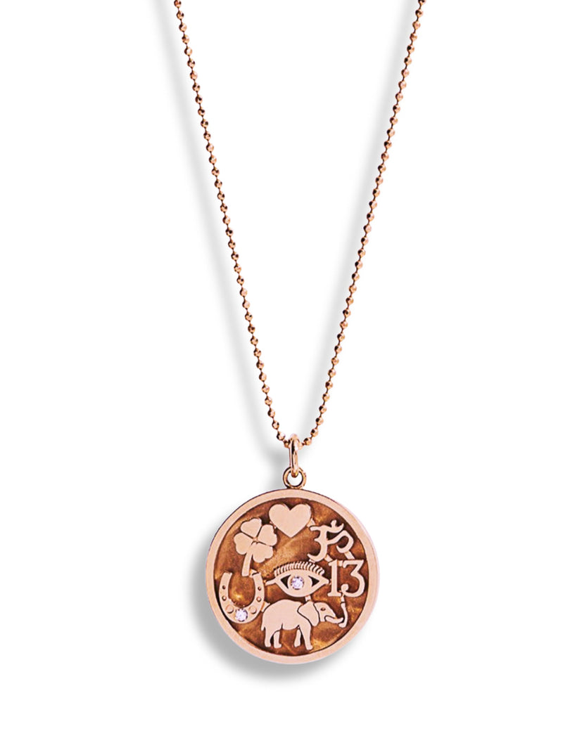 Good Luck Charm Rose Gold Necklace