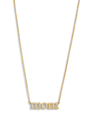 Diamond Mom Yellow Gold Necklace