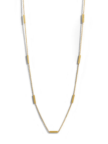 Bar By The Inch Yellow Gold Necklace