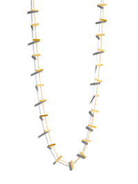 Cross Bar Chain Yellow Gold Necklace