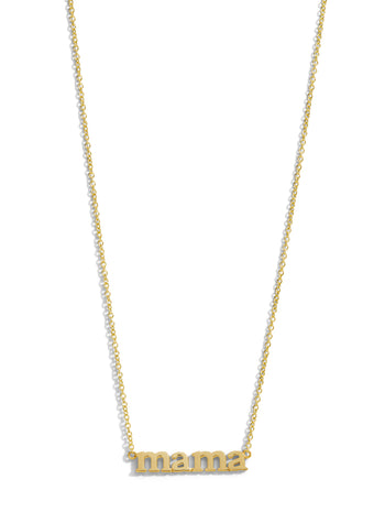 Mama Yellow Gold Necklace