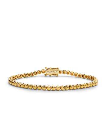 Mini Bezel Yellow Gold Tennis Bracelet