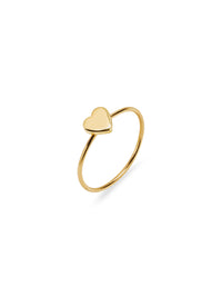 Mini Heart Yellow Gold Ring