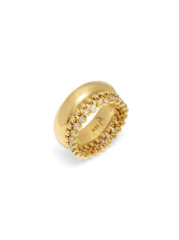 Diamond Thin Tennessee Yellow Gold Ring