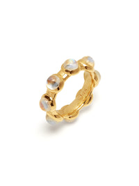 Rainbow Moonstone Small Vic Yellow Gold Ring