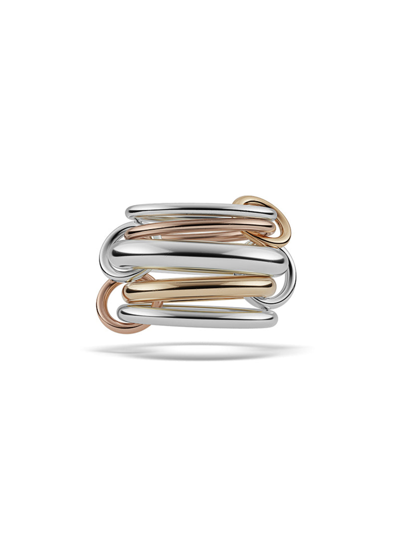 Leo MX Core Sterling Silver, Yellow and Rose Gold Ring