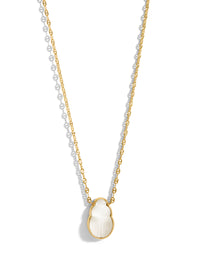 Mother of Pearl Scarab Chiara Yellow Gold Necklace