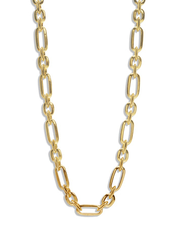 Figaro Link Chain Yellow Gold Necklace