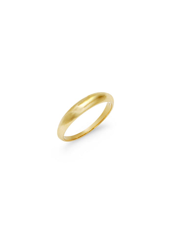 Thin Crescent Yellow Gold Ring