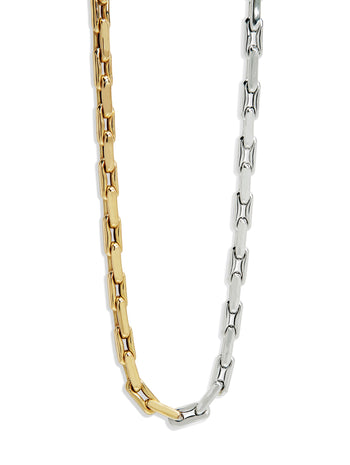 LR3 XS Link Yellow & White Gold Chain Necklace