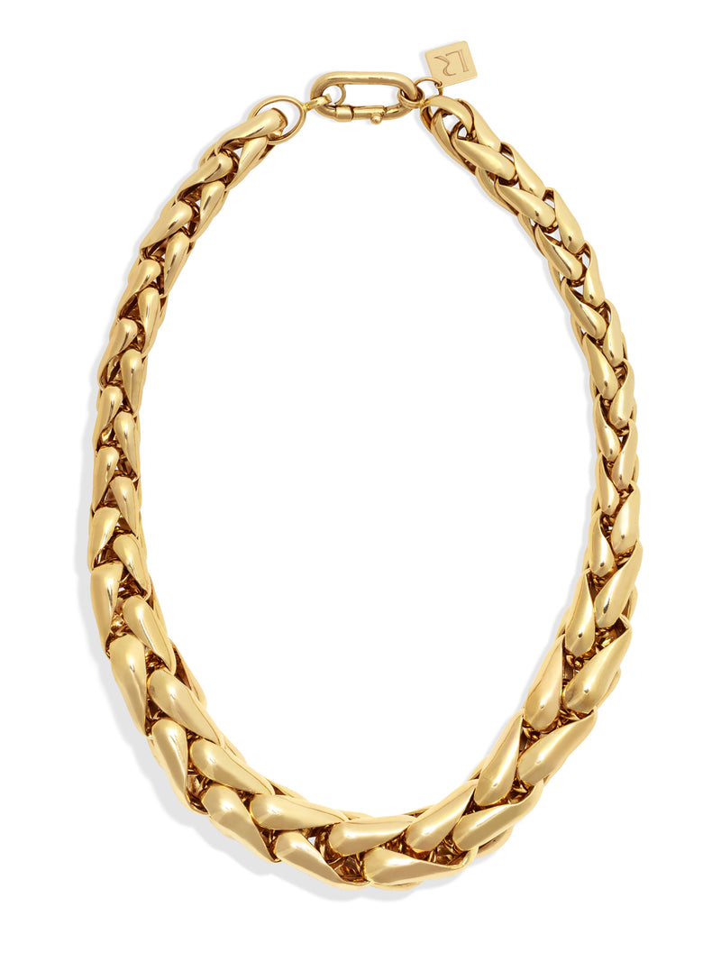 LR1 Large Links Yellow Gold Necklace