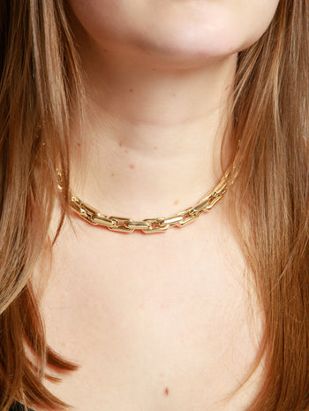 LR3 Small Link Chain Yellow Gold Necklace