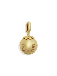 Hatching Ball Yellow Gold Charm