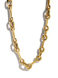 Jackie Horse Bit Yellow Gold Necklace