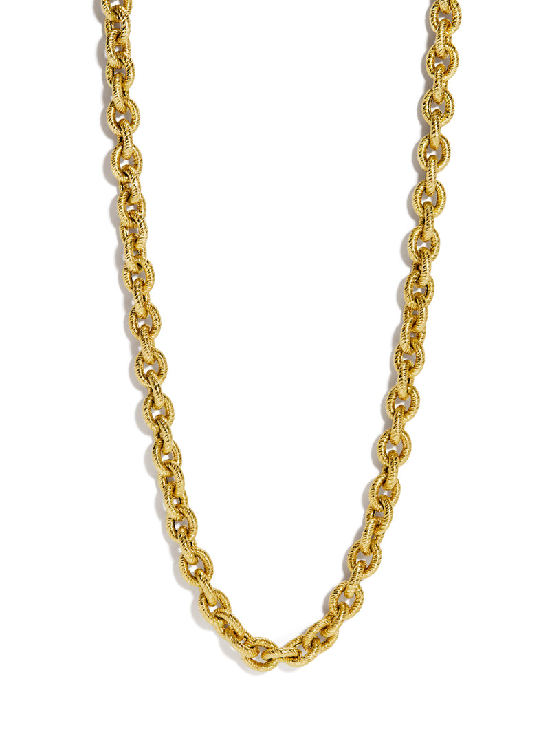 Lee Cable Brushed Yellow Gold Necklace