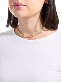 Lee Cable Brushed Yellow Gold Necklace