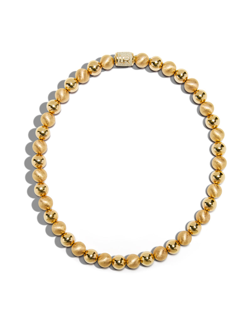 Marella Yellow Gold and Brushed Gold Ball Necklace