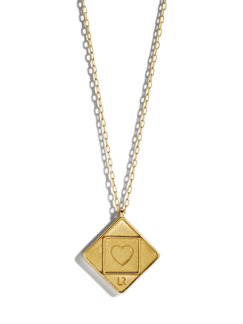 Bruno Diamond Initial Yellow Gold Necklace