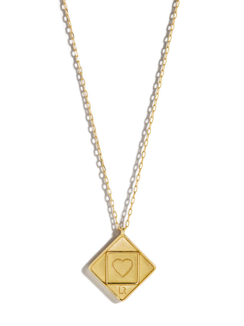 Bruno Diamond Initial Yellow Gold Long Necklace